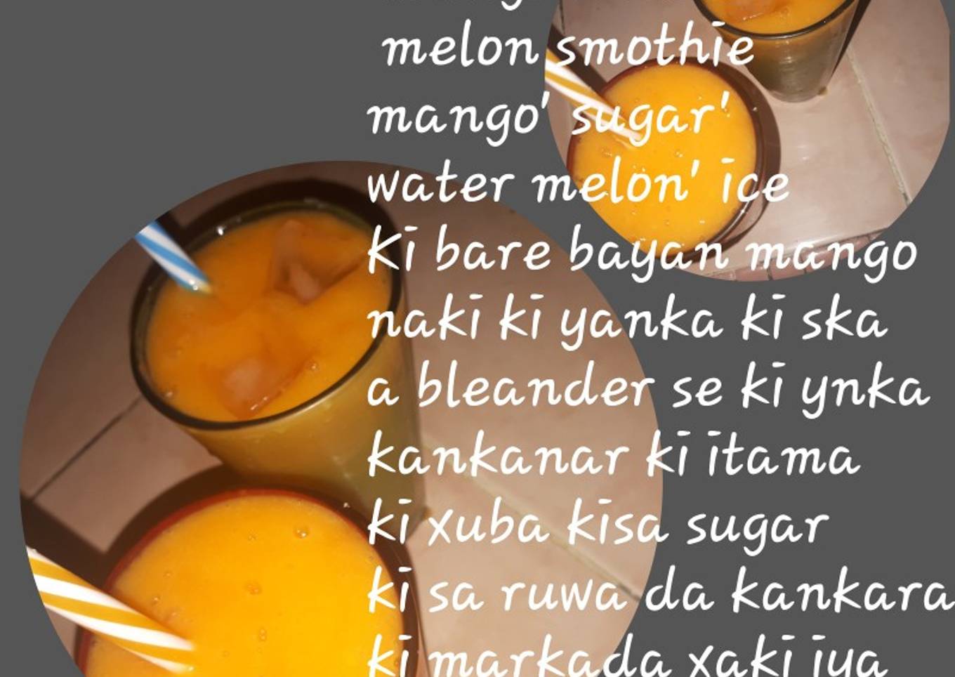 Mango and watermelon smoothie