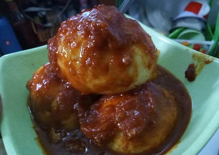 Telor balado Desaku terpraktis, tercepat, hemat waktu dan uang