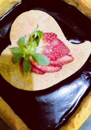 Foto di Crostata al cioccolato fondente San Valentino