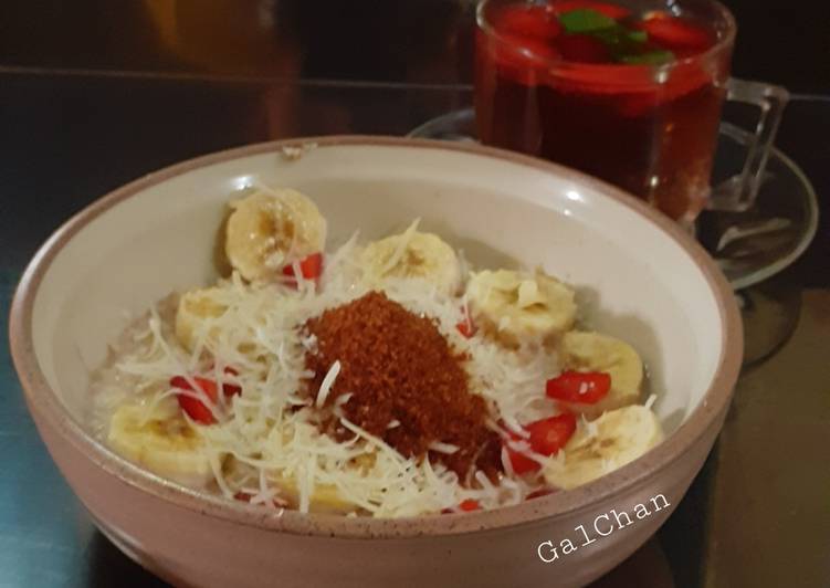 Cara Memasak Cepat Oatmeal Strawberry-Pisang-Keju Sedap