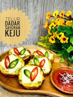 Foto resep Telur Dadar Sayuran Toping Keju