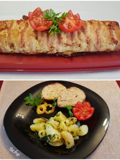 Csirkemell őzgerincformában sütve recept fotója