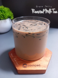 Foto resep Grass Jelly Roasted Milk Tea
