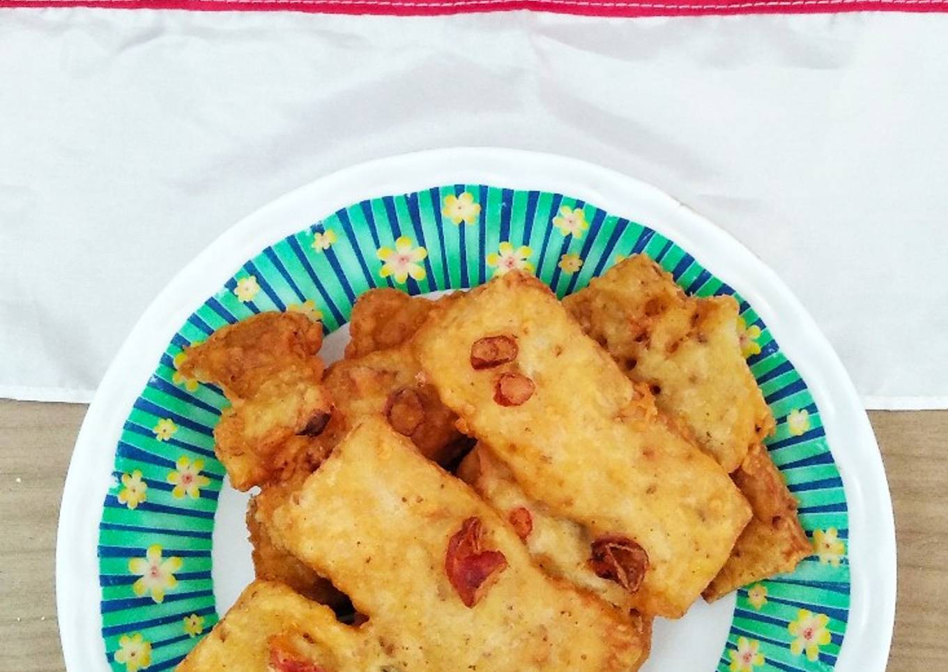Tempe goreng tepung pedas