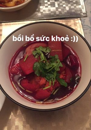 Hình của món Soup củ dền.