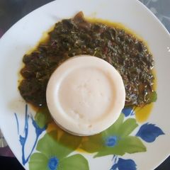 A picture of Semo with veggiesoup.