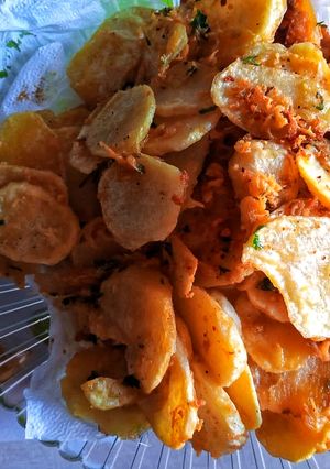 A picture of Tumeric bhajias #themechallenge.