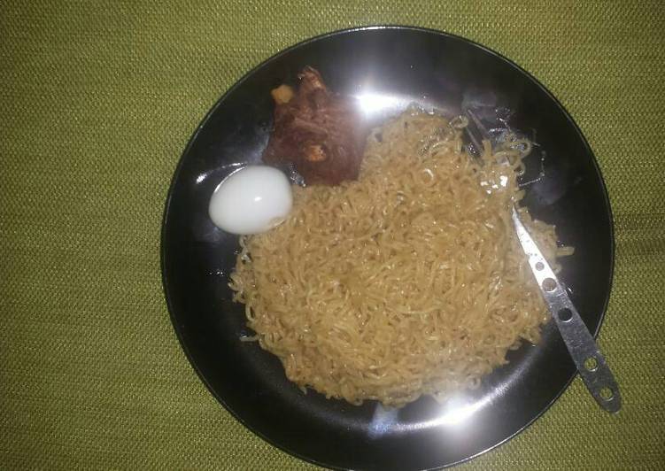 Steps to Prepare Homemade Pepper indomie and turkey