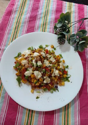 A picture of Cheese corn chat masaly dar chatpaty chat.