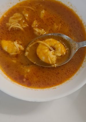 Une photo de Soupe de crevette