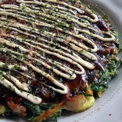 A picture of Kale Okonomiyaki.