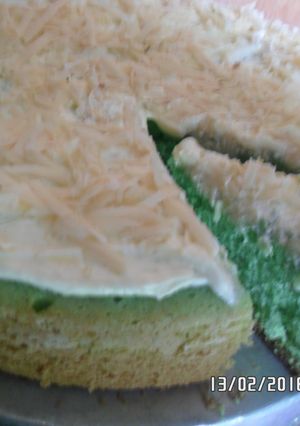 Foto resep cake pandan magicom