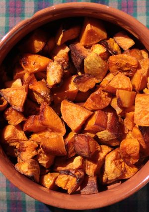 Tepsis édesburgonya recept fotója