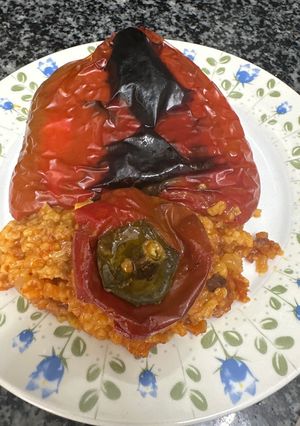 A picture of 560. Stuffed Peppers with Beef and Rice (main dish: beef).