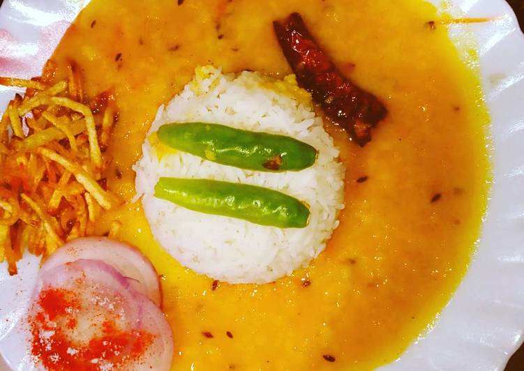 How to Make Super Quick Fusion style dal chawal North indian recipe
