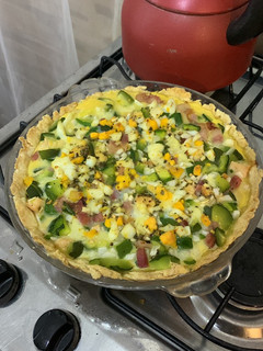 Una foto de Tarta de zapallito con verduras