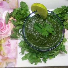 A picture of Mint or coriyander chutney.