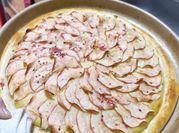 Una foto de milhojas de manzana