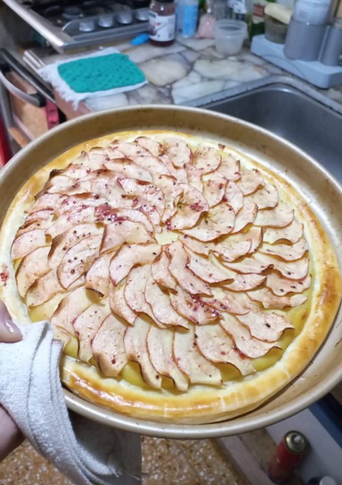 Una foto de Milhojas de manzanas