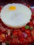 Steamed Eggs with Pico de Gallo
