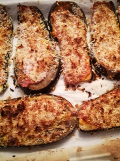 Una foto de Berenjena a la milanesa