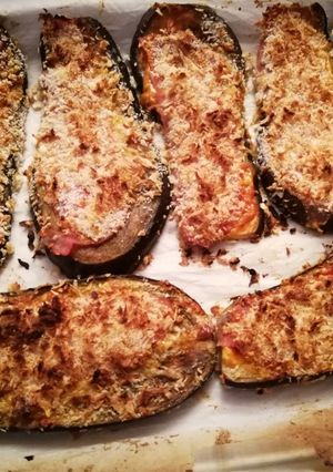Una foto de Berenjena a la milanesa