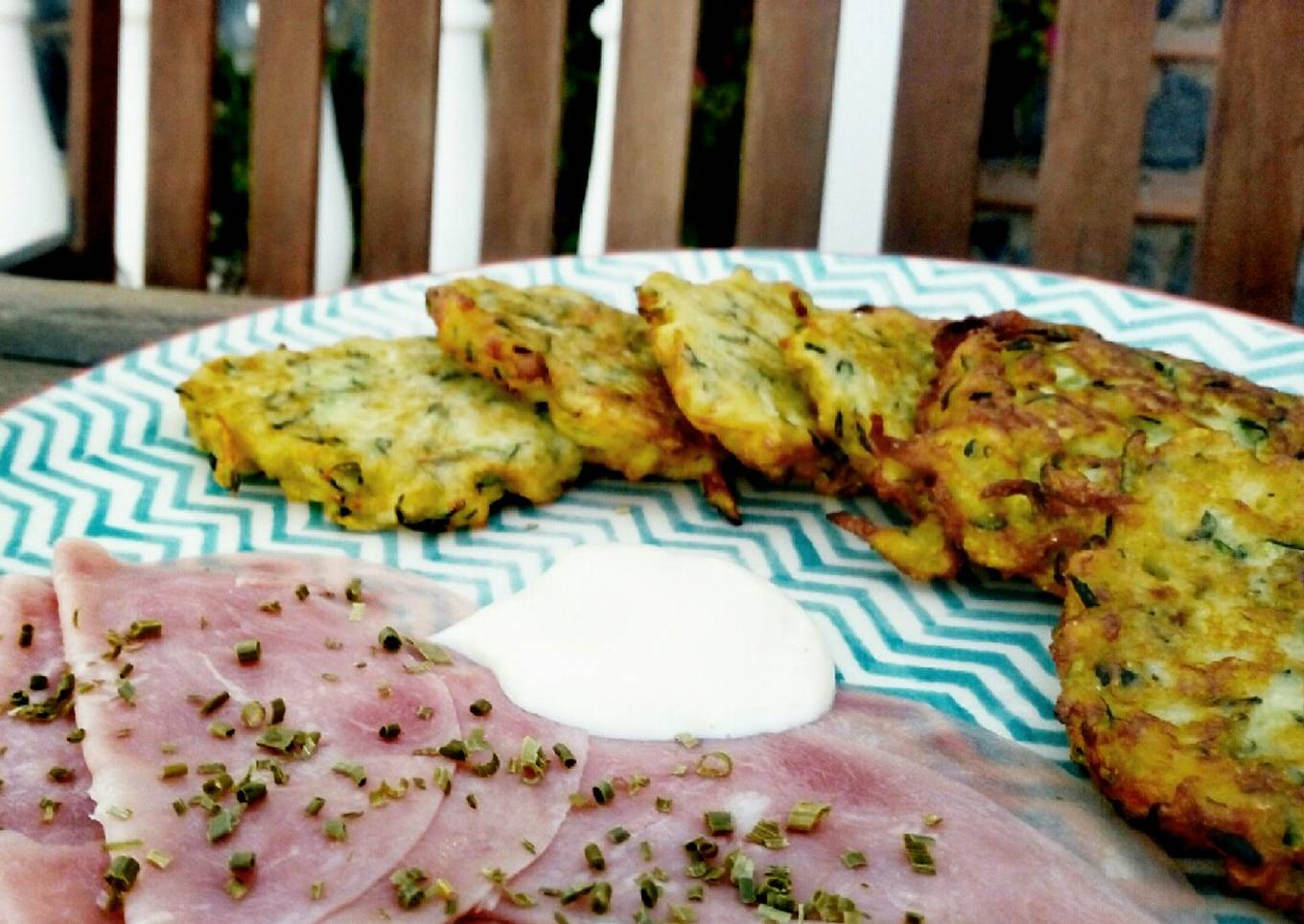 Tortitas de calabacín y harina de garbanzo
