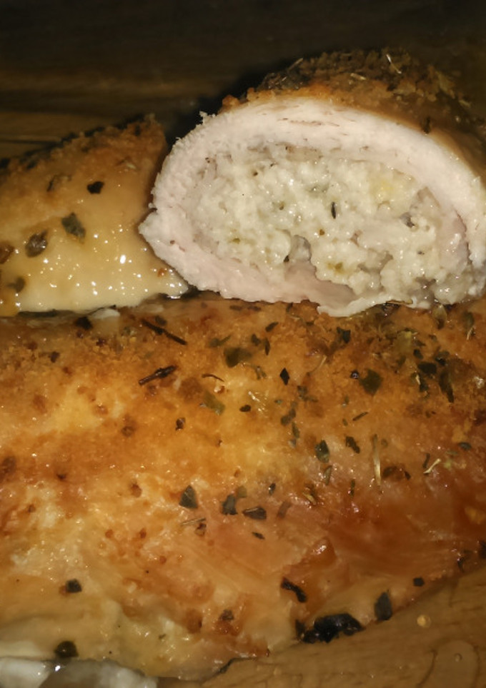 Una foto de Pechugas rellenas de pavo y queso al horno