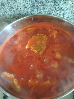 Una foto de Bacalao con tomate
