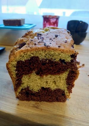 Une photo de Cake "Savane" pistache -chocolat