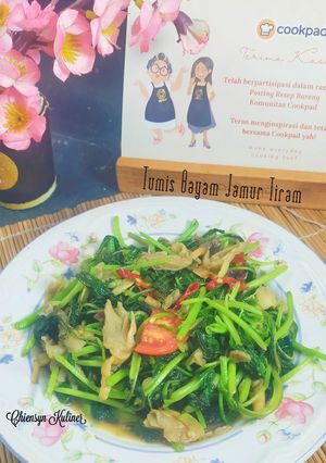 Foto resep Tumis Bayam Jamur Tiram