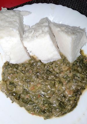 A picture of Coconut kienyeji greens.