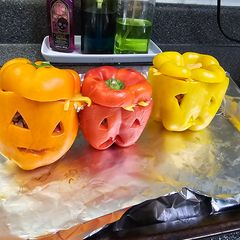 A picture of Monster Stuffed Peppers.