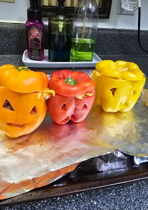A picture of Monster Stuffed Peppers.