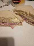 Ham and Egg on Butter top Bread