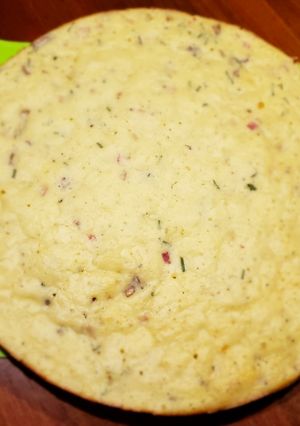 Una foto de Fainá de queso 🧀rellena