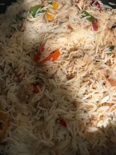 صورة لوصفة رز صيني مقلي بالدجاج