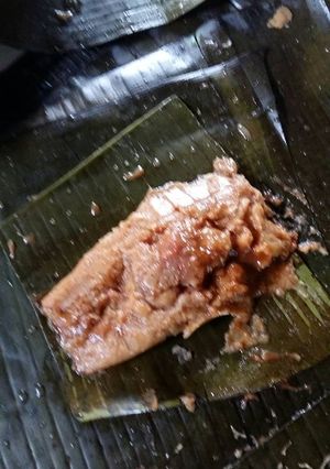 Una foto de Paches (tamales de papa picantes)