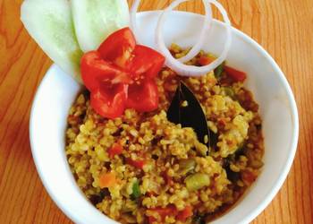 How to Make Appetizing   daliya khichdi recipe in Marathi