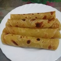 A picture of Soft layered butternut chapatis.