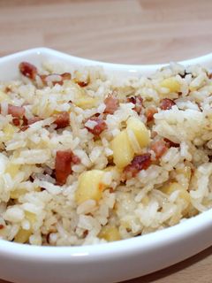 Almás-baconös rizs recept fotója