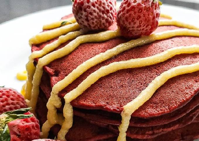 Ternyata ini lho! Bagaimana cara memasak Red Velvet Pancake + Cream Cheese Glaze 🇺🇲 dijamin istimewa