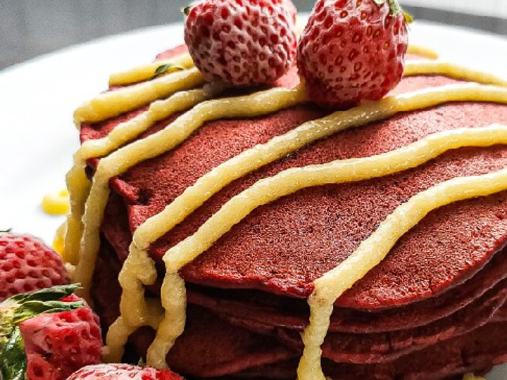 Ternyata ini lho! Bagaimana cara memasak Red Velvet Pancake + Cream Cheese Glaze 🇺🇲 dijamin istimewa