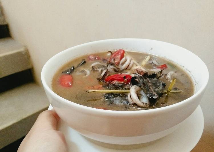 Langkah mengolah Cumi Bumbu Hitam Kuah (NO MSG) Lezat
