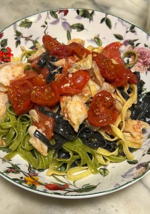 Foto di Tagliatelle con il ragù di scorfano (veloce)