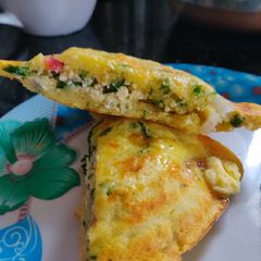 A picture of Moong dal toast.