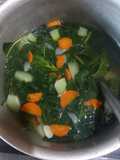 Sayur bening bayam, labu siam, wortel