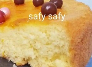 صورة لوصفة كيكة اسفنجية بالمية المغلية