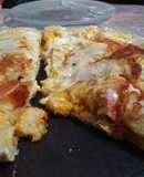 Super tarta de calabacín, pollo y queso