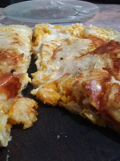 Una foto de Super tarta de calabacín, pollo y queso